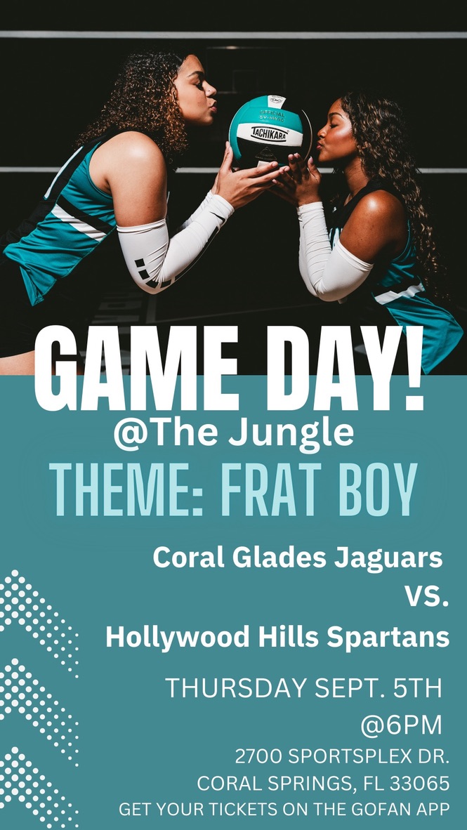 Game poster from @cghs.volleyball
