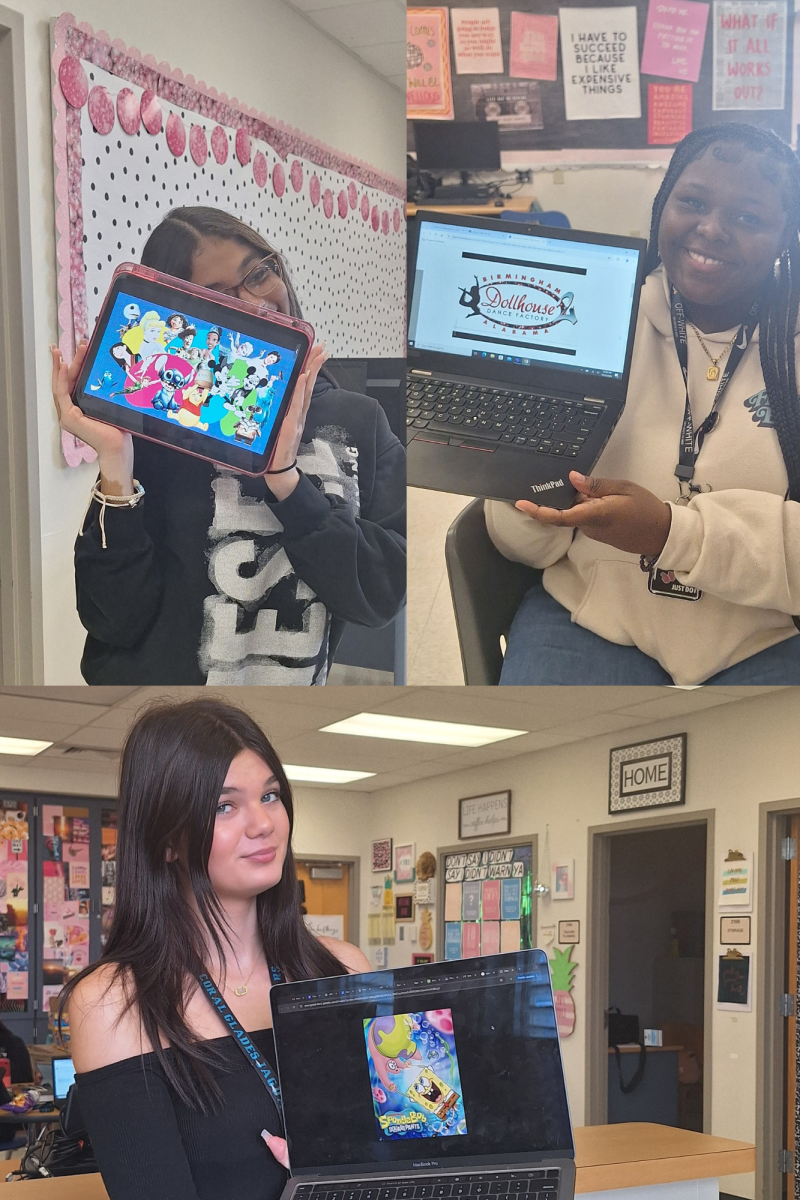 Credit: Anne Butterfield Photo of: Camryn Poole, DeAndra Grey, and Jahaira Flores with their favorite childhood things