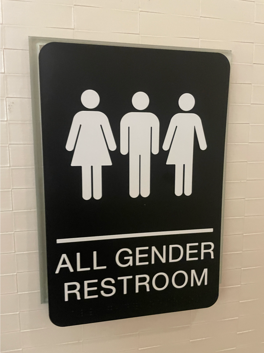 A bathroom sign in Philadelphia Convention Center.