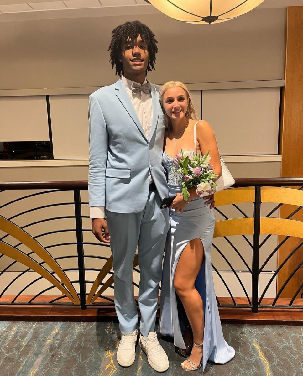 Dylan Burrowes and Olivia Menard at prom 2024